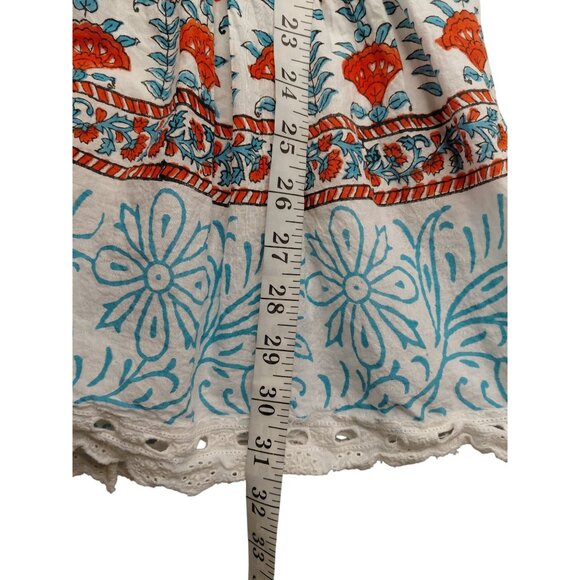 Charlee Women's Bohemian Floral Dress With Lace Trim & Tassel Tie S - Picture 5 of 5